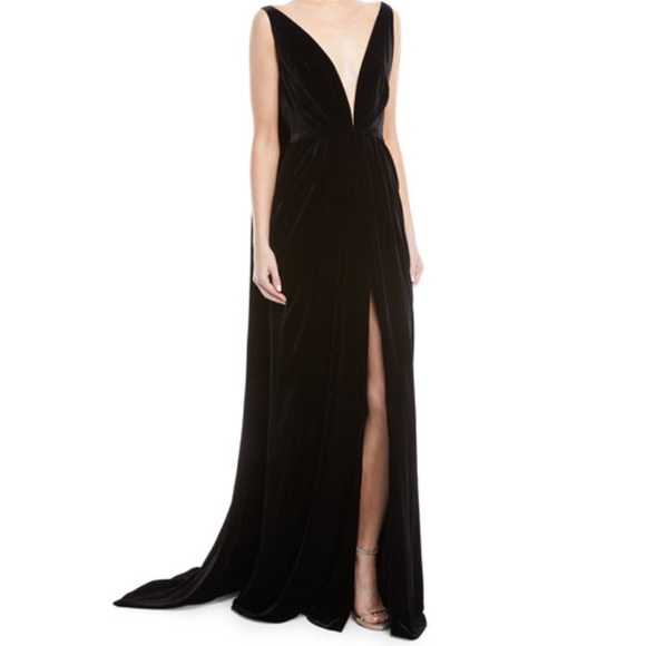 oscar de la renta velvet dress